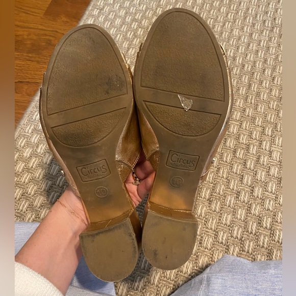 Sam Edelman Circus Rose Gold Bow Sandal Heels 10 - Picture 5 of 11